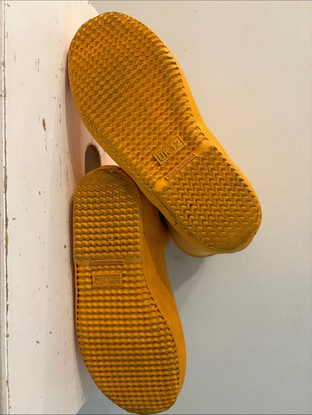 Kids size UK 12 Hunter Bright Yellow Waterproof Rain Boots